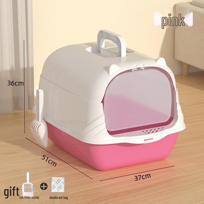 Extra-Large Enclosed Cat Litter Box: Odor & Splash-Proof, Dual-Use Design