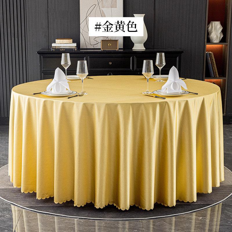 Hotel Tablecloth Round Table Thickened Fabric Dining Table Cloth Satin Large Round Table Hotel Square Banquet European Square Table Tablecloth