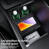 Center Console Storage Box For Tesla Model Y Juniper 2025+ Car Central Lower Layer Tray Silicone Organizer Accessories Tidying