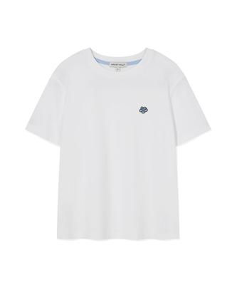 WACKY WILLY Women'S Lily Wappen Short Sleeve T-Shirt White