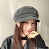 Retro Cloud Beret Children Spring and Autumn Cotton and Linen Breathable Octagonal Hat Showing Face Small Versatile Sunshade Cap