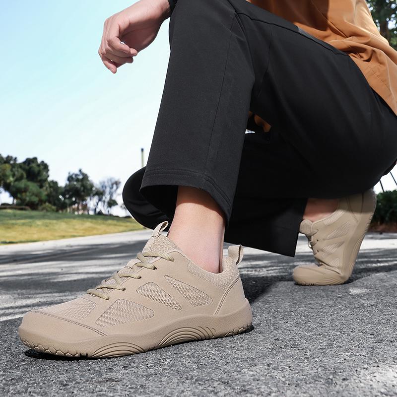 TUINANLE Barfußschuhe Herren Weite Zehenbox Nullabfall Zehen-Sneaker Minimalistisch Schwarz Freizeitschuhe für Damen