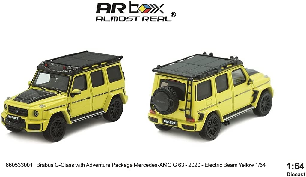 Almost Real G-Class Adventure Package Mercedes-AMG G63-2020- Electric Beam Yellow 1/64 Scale Diecast Model Car (Product Number: 660533001)
