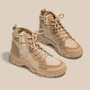 Fashion Hot Selling 2025 Best-selling Thin Breathable High Top Canva Shoe British Style  The Thick Soled Single Boots Platform Sneakers