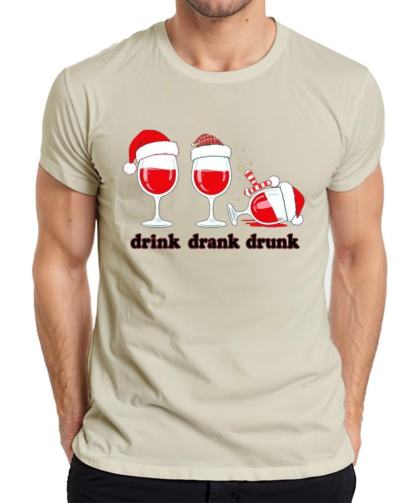 Drink Drink Drunk Wine Christmas Funny Gift Wine Lover Unisexs T Shirt