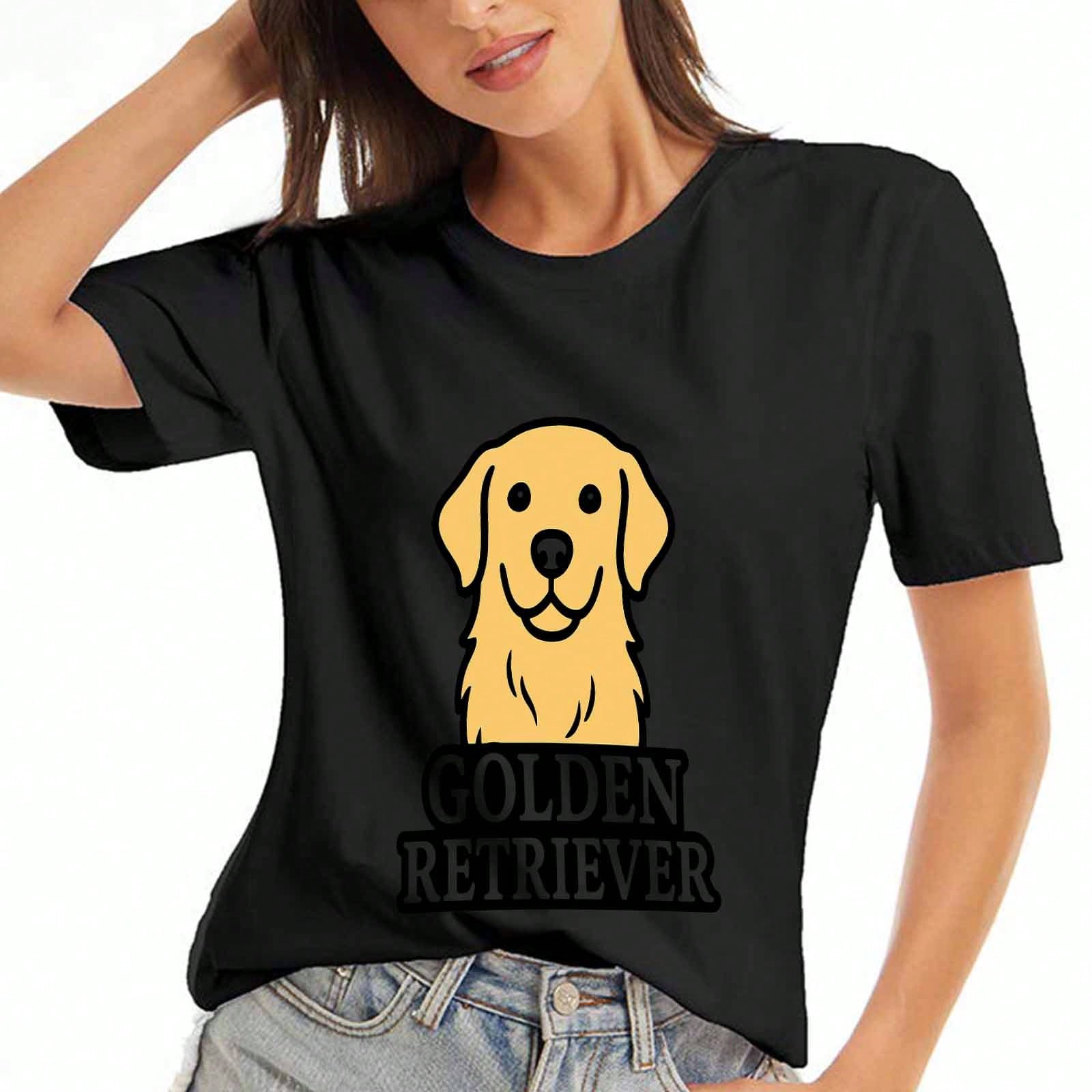 Golden Retriever Dog unisex Cotton T Shirt, Premium Cotton Graphic, Durable, Casual And Fashionable, Ears Up System Armed, Dog Lover Gift Idea, Comfy S