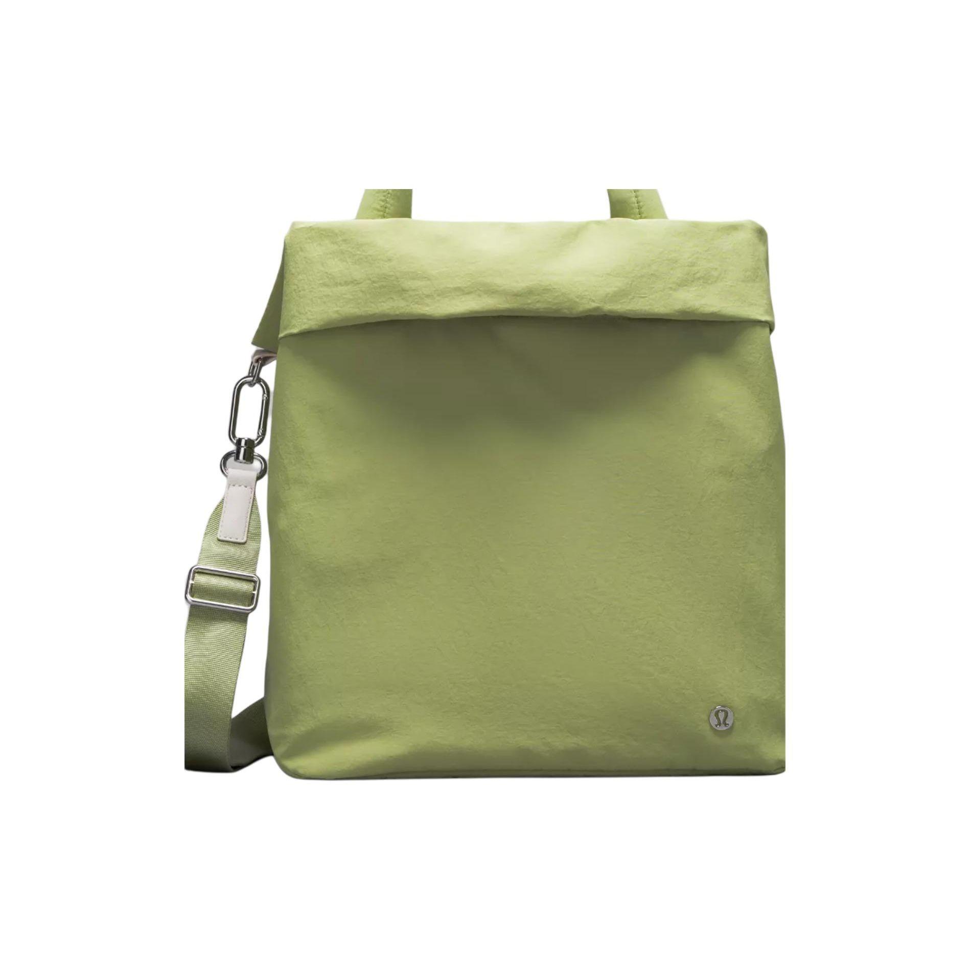 Lululemon On My Level 19L Detachable Adjustable Shoulder Strap Nylon Handheld Shoulder Crossbody Bag Unisex Bags Green LW9ETKS-EDGR Green
