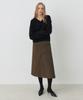 City Breeze Frame Wrap Skirt_Brown