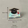 Creative Graduation Brooch: Bachelor Cap & Doctor Hat Metal Badge Souvenir Gift with Flower & Book Design