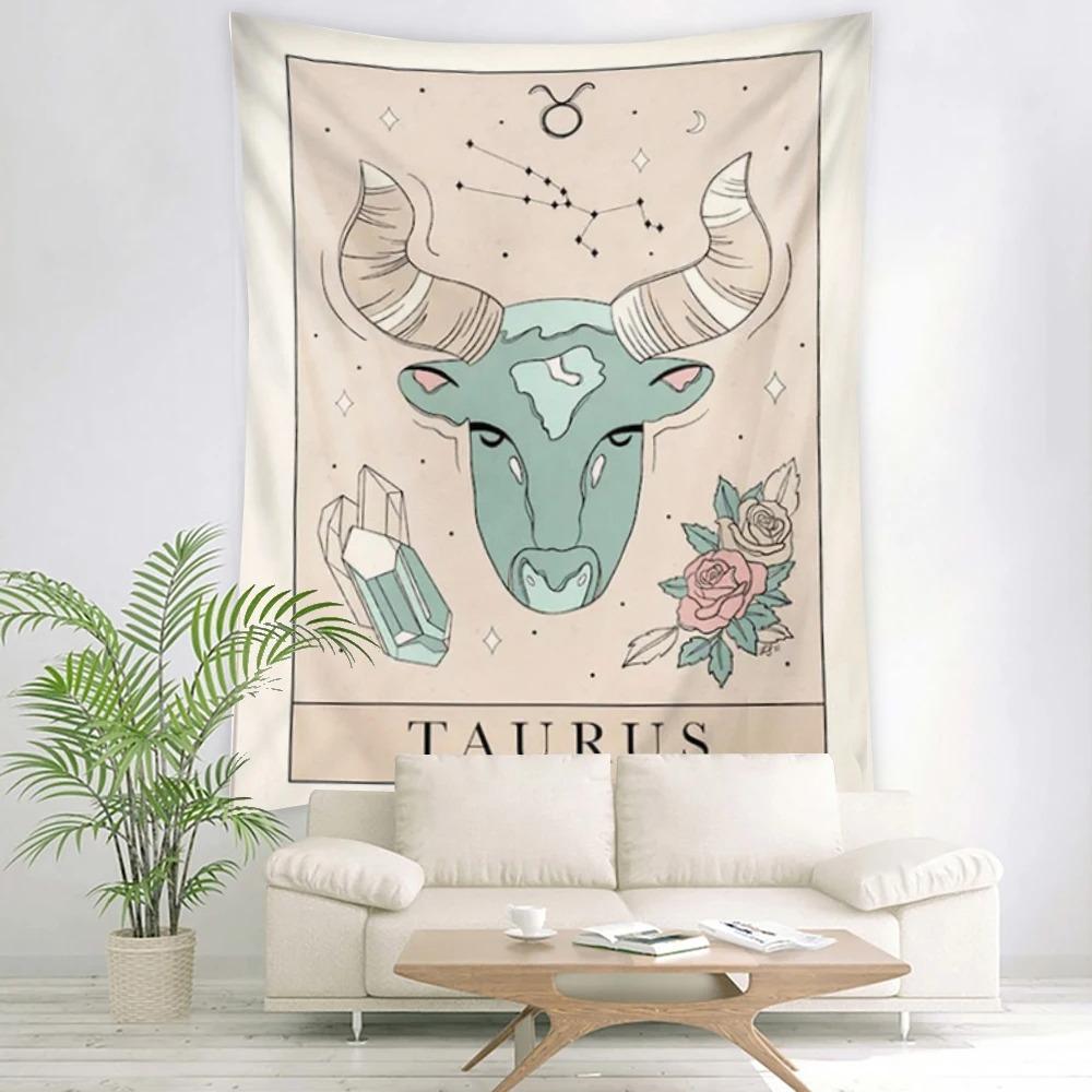 Twelve Constellation Pattern Tapestry Office Living Room Tapestry Home Wall Decoration Tapestry
