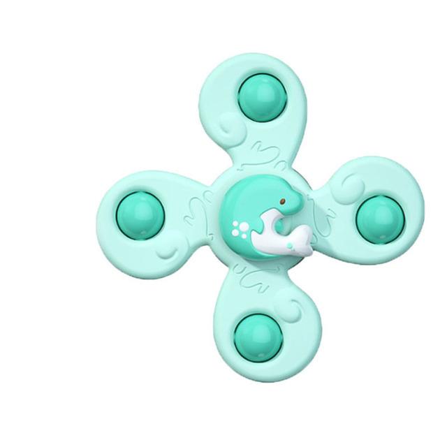 Suction Cup Spinner Baby Toy for 1 2 3 Year Boys Girls Hand Fidget Spinner Sensory Toys Stress Relief Baby Games Rotating Rattle