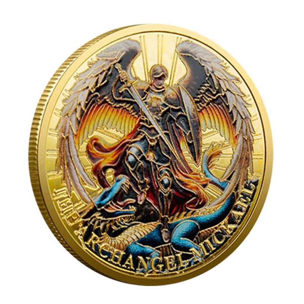 Michaels Archangel Protections Coin Christian Challenge Coin Tokens Collectibles of Strength,Protections and Faith