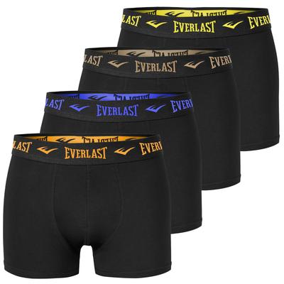 Men's Boxers 4 Pieces Cotton Underwear Black Color Logo