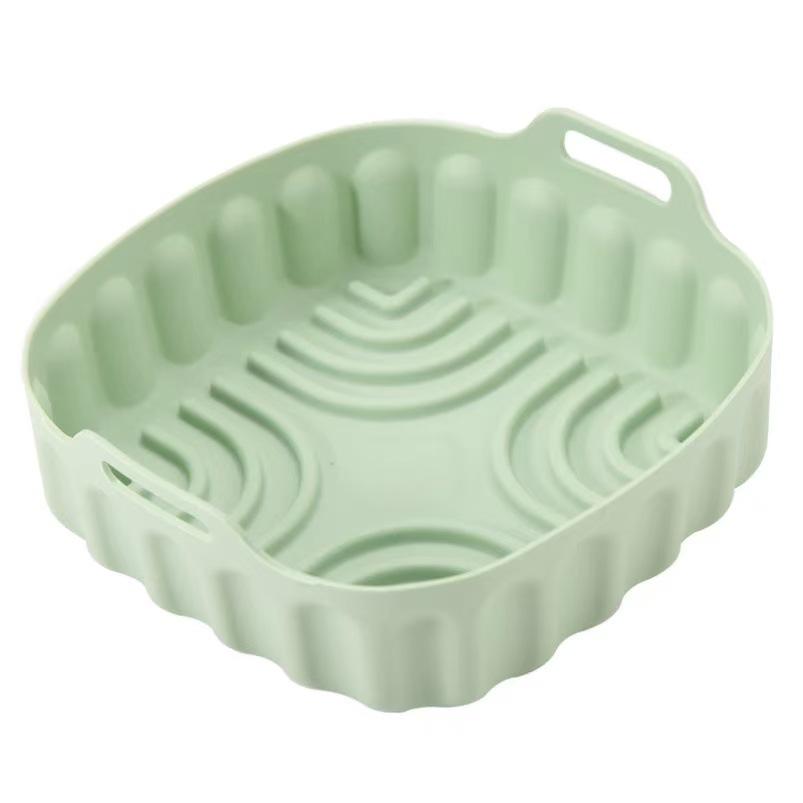 Minimalist Solid Color Silicone Air Fryer Baking Mat and Pizza Pan