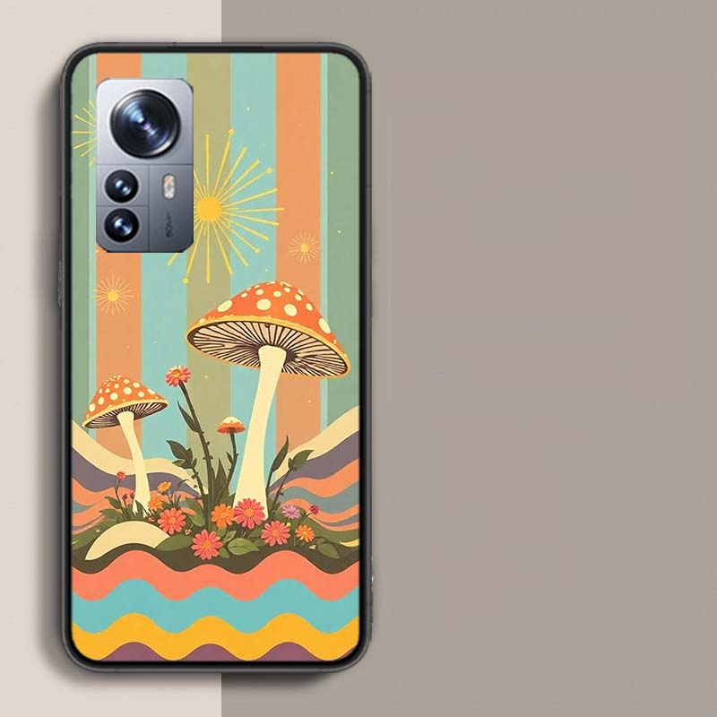 Boho Hippy Mushroom Sunrise Phone Case For Redmi Note 15 Pro 5G 14 13 12 Pro Plus 11 11T 11E 11S 10 Pro 10S 9 9S Cover Cell Clea