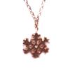 Purple Gold Necklace Rose Gold Plated Color Gold Exquisite Small Fresh Collarbone Chain Snowflake Set Chain