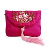 Embroidered Flower Women Tassels Handbags Retro Handmade Zipper National Small Bag Card Storage Ethnic Style Coin Purse