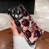 Fashion Cherry Pattern Electroplated AntiDrop Clear Phone Case For Samsung Galaxy S25 Ultra S24 S23 S22 S21 Plus FE Clear Cover
