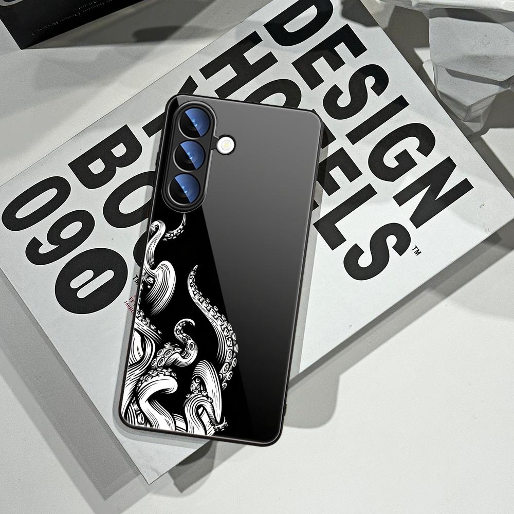 Octopus Antennas Phone Case for Samsung Galaxy S26 Ultra S25 FE S24 S23 S22 Plus S25 Edge S21 Note20 Tempered Glass Covers