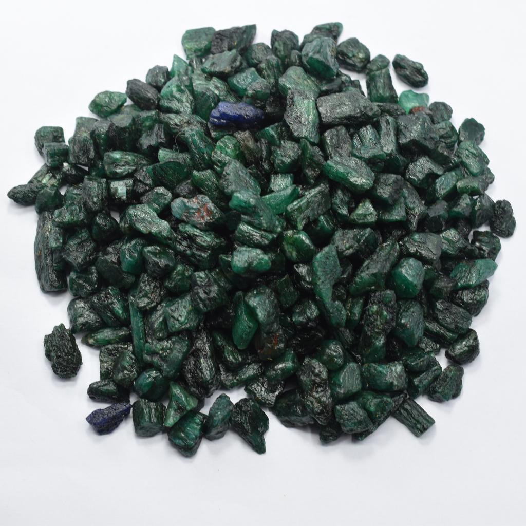 Natural Colombian Green Emerald 42 Ct CERTIFIED Uncut Rough Loose Gems Lot