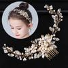 Luxury Pearl Hair Combs Sparkling Toothed Insert Comb Hair Clip Rhinestone Hairpin  Festival