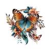 1 Stück Badezimmer Blume Toilette Kunst Wandaufkleber DIY Abnehmbar Schmetterling Wanddekale Selbstklebend Wandtapete Haus Schlafzimmer Dekor