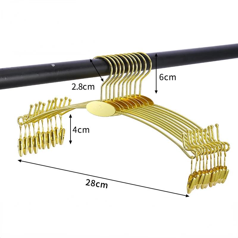 Металлическая стойка для нижнего белья, прочная модная вешалка для одежды для взрослых, вешалка для нижнего белья с зажимами, упаковка 5/10 шт. 5pcs