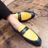 Plus Size 48 Luxury Brand Colorblock Loafers Men Slip On Classic Style Casual Leather Shoes Thick Sole High Quality Moccasin