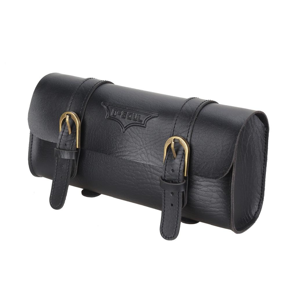 PU Leather Bike Front Bag Vintage Bicycle Handlebar Bag  for Outdoor Cycling