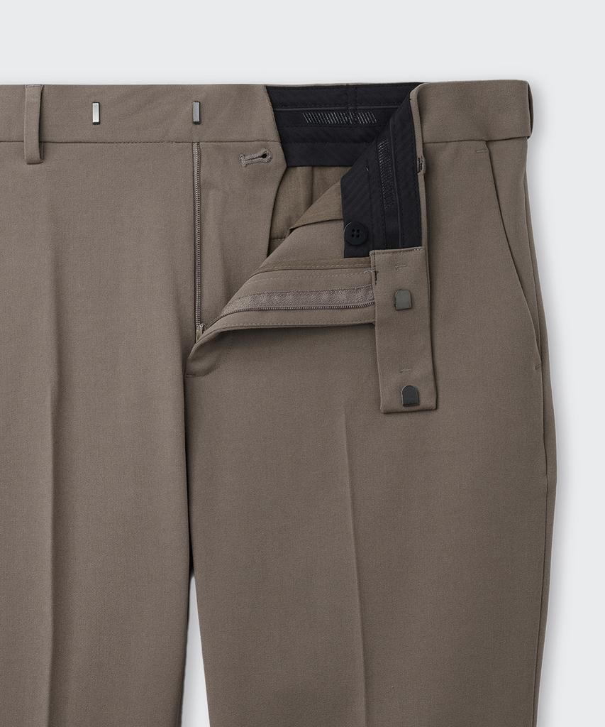MUSINSA STANDARD Relaxed Tapered Hidden Banding Crop Slacks [Dusty Beige]