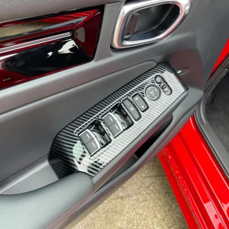 LHD RHD For Honda Civic 11th Gen   ABS Car Window Glass Lift Switch Button Panel Armrest Trim Cover Interior Accessories
