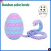 Ovo de Cobra Impresso em 3D com Dobradiça Interna Flexível Brinquedo Animal, Ovo Surpresa com Articulação Móvel Decoração de Mesa para Casa