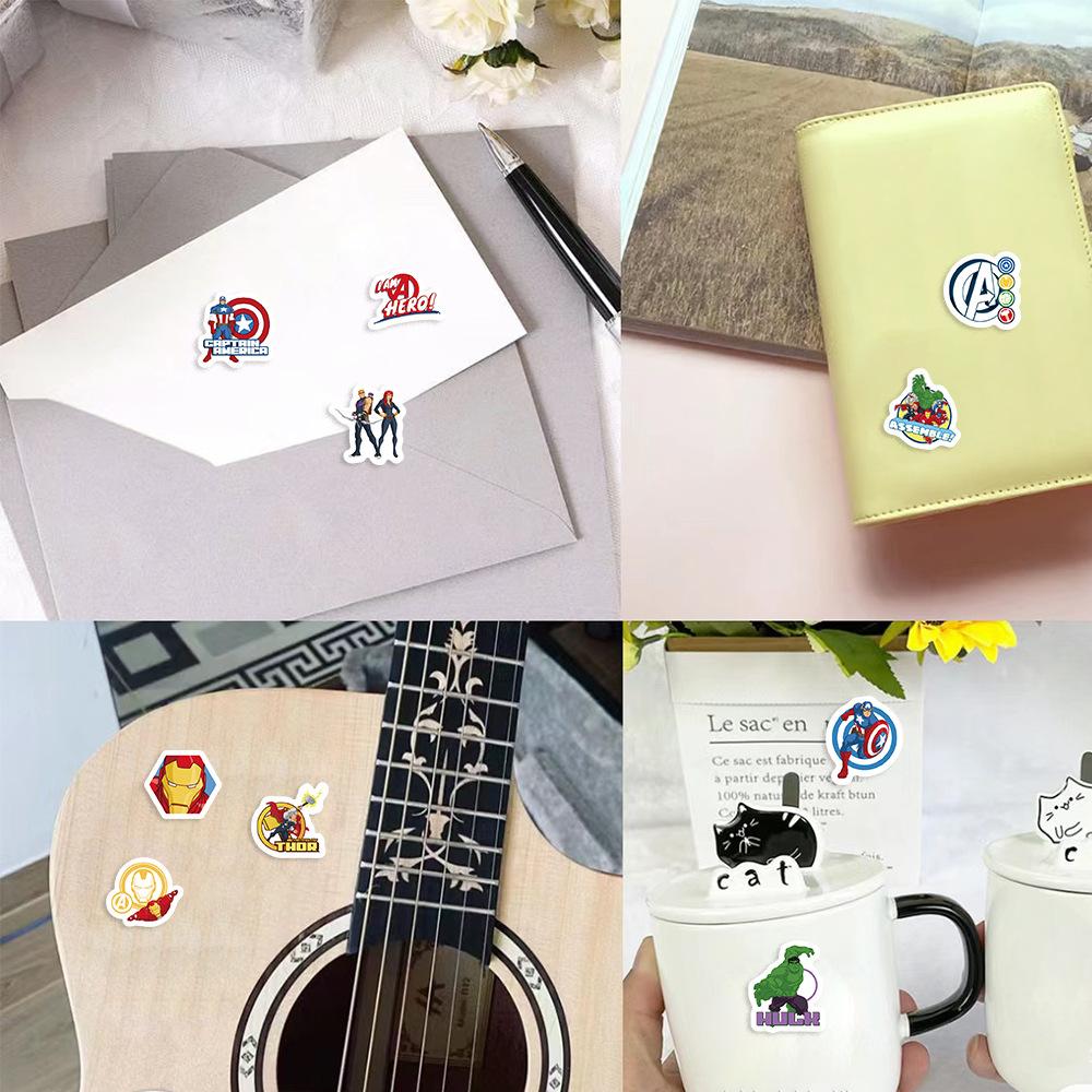 500 Pictures/volume Cartoon Avengers Sticker Hot-selling Tape Handbook Material DIY Decorative Envelope Seal