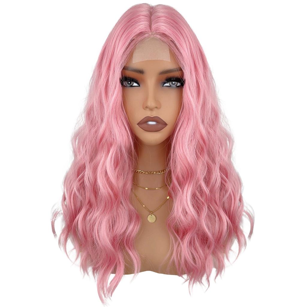 European American New Fashionable Lace Wig With Water Splitting Ripple Headband