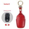 Genuine Leather Key Case for Toyota: Camry, Corolla, Highlander, RAV4, CHR, and Levin.