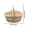 Weiden-Picknickkorb mit Griff Korb Leer Aufbewahrungsorganizer Dekorativ für Valentinstag