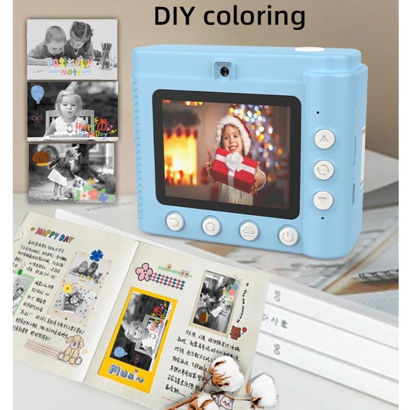 Kids Instants Print Camera Set With 3 Paper Rolls Portable, High Resolution Images, Thermals Printing