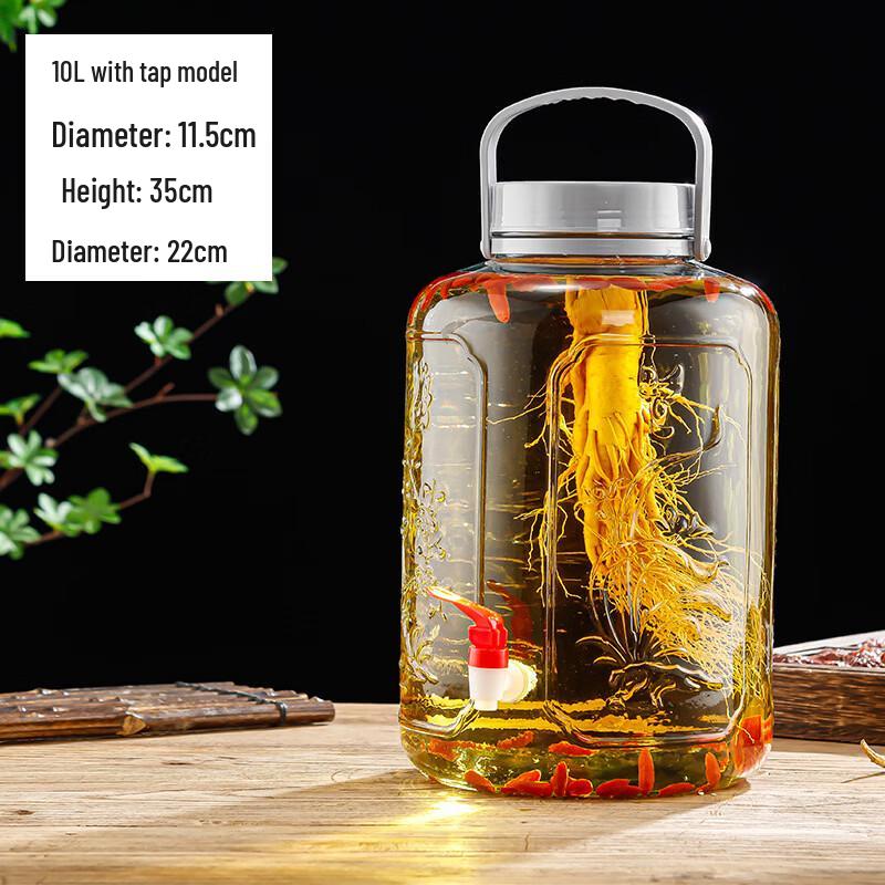 Thickened Glass Fermentation Jar with Faucet