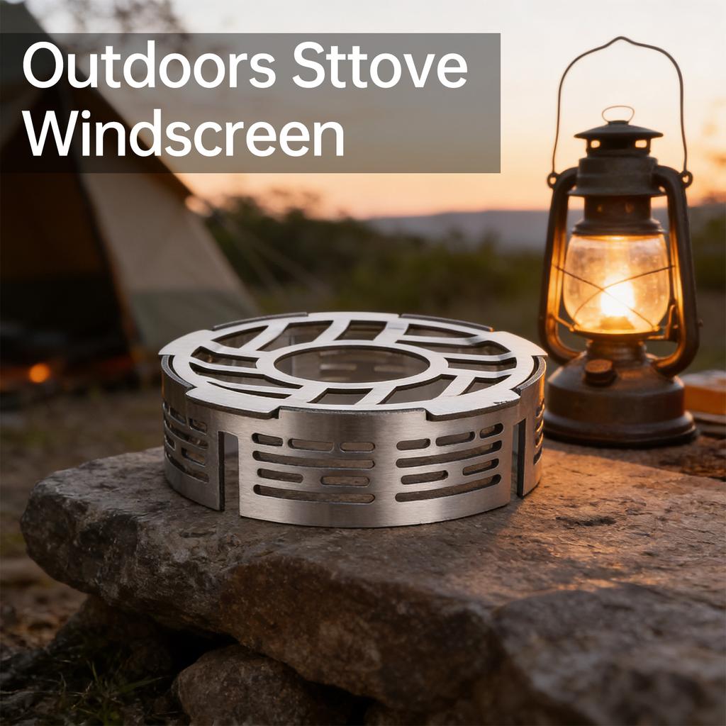 Pare-vent pour réchaud de camping portable en acier inoxydable pour la cuisine en plein air Protection contre le vent Petite taille
