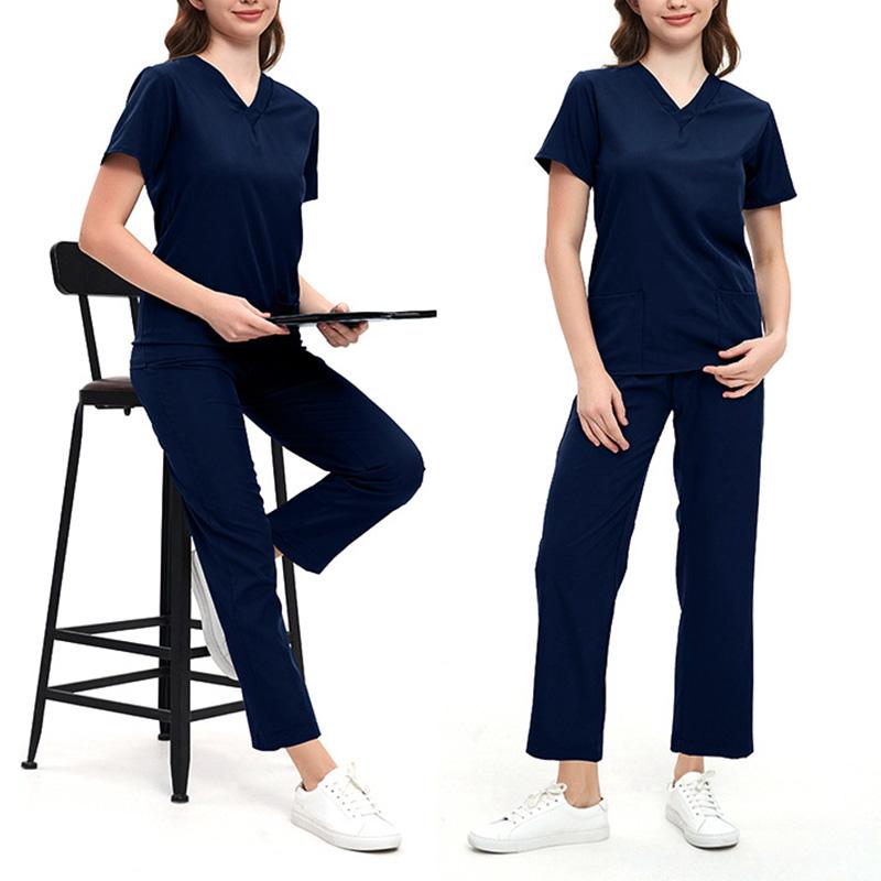 1Set Nurse's Suit Hospital Dental Surgery Suits Operation Room Medical Uniforms Salon Spa Surgical Pajamas Joggers