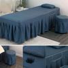 Gonna per lettino da salone di bellezza Copertura per lettino da spa con foro per il viso Copertura quadrata per lettino da massaggio Lenzuolo copriletto Gonna per lettino Copertura per lettino da tavolo per trattamenti SPA