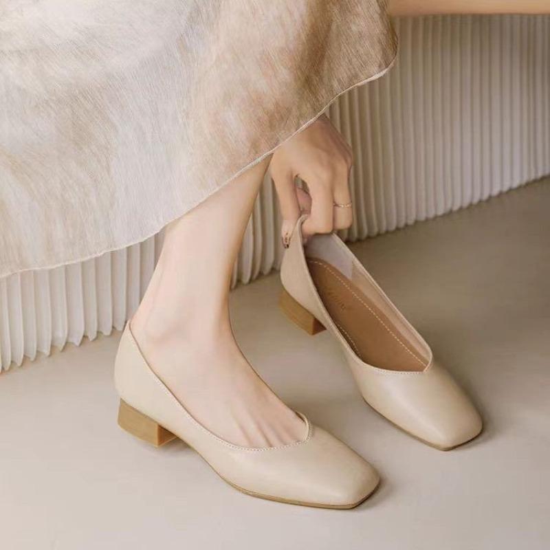 Fashion Shoes Female 2025 New Shallow Women's High Heels Fashion Square Toe Office and Career Brand Comfortable Best Seller High Heels