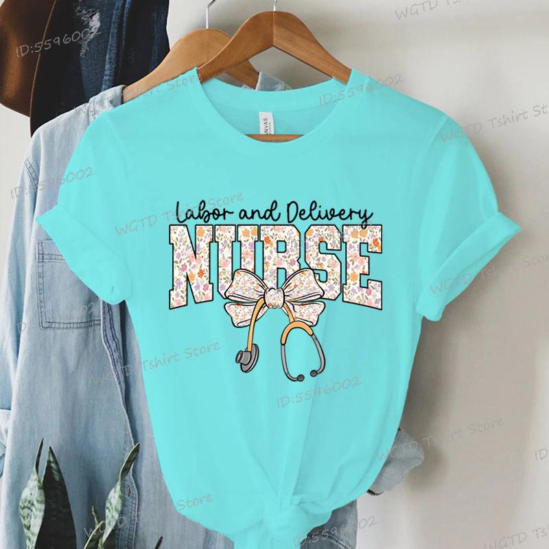 Nurse Labor and Delivery Coquette Shirts Nurse Appreciation Gift Short Sleeve Tee Nursing Life T-shirt Gift for Nurse Tee Shirt
