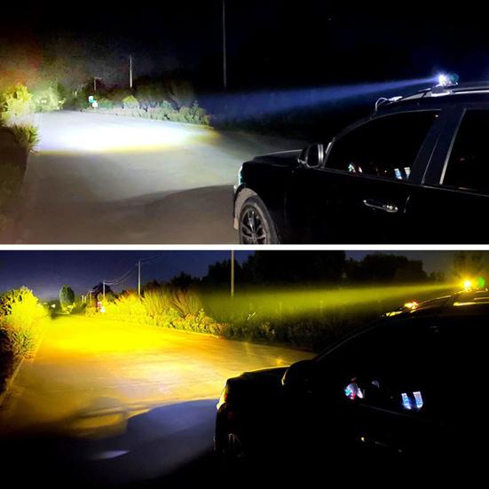 2Pcs Motorcycle Headlight Waterproof LED Spotlights Multi-Mode Switch LED Driving Fog Lights for Car Truck ATV Tractor
