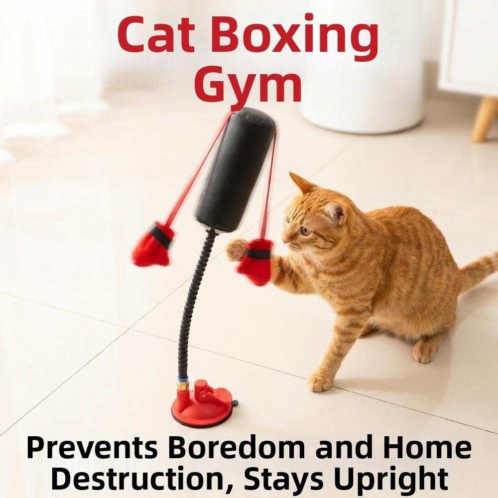 Suction Cup Base Pet Punching Bag Toy Standing Interactive Cat Toy Cat Speed Bag Toy Indoor Play
