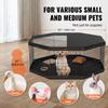 VEVOR Dog Playpen, 8 Panels Foldable Metal Dog Exercise Pen with Top Cover and Bottom Pad, 61 Cm H Pet Fence Puppy Crate Kennel