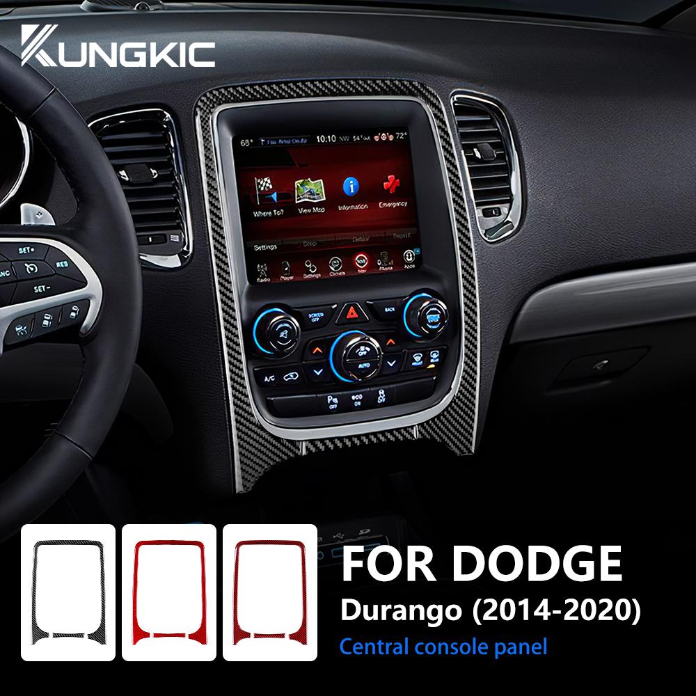 Carbon Fiber Style Interior Moulding for Dodge Durango 2014-2020 Central Control Panel Navigation Trim