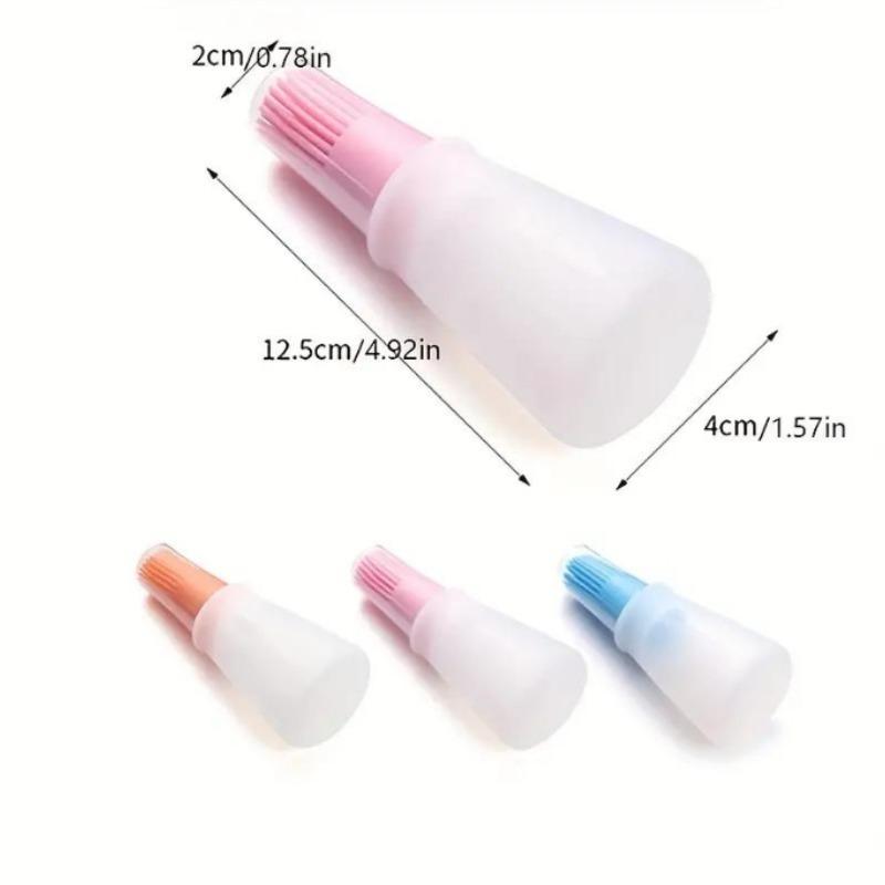 Silicone Oil Brush with Bottle Brush, Air Fryer Pancake Grill with Bottle Brush, Heat-resistant Oil Pan Baking, Barbecue Tools, Barbecue Accessories