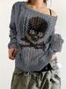 Women's Autumn/Winter Skull Round Neck Street Style Sweater