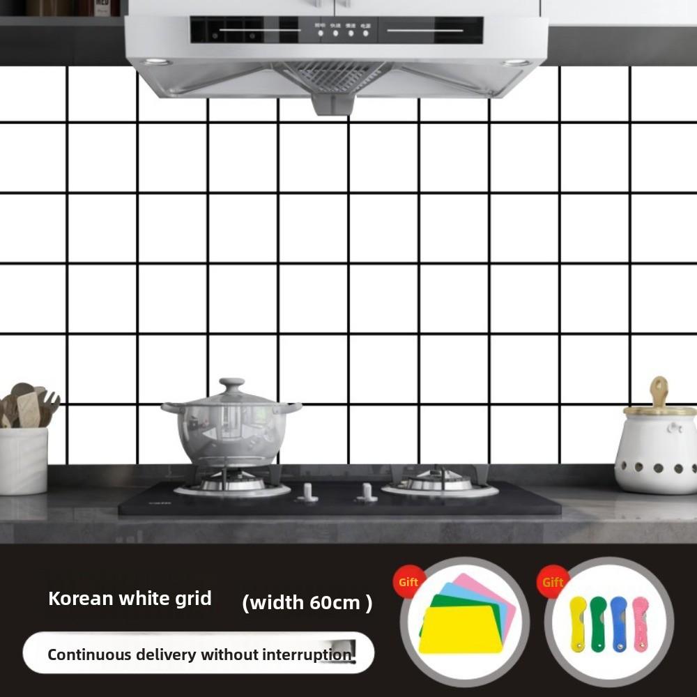 Kitchen Oil-proof Sticker Resistant Wall Sticker Waterproof and Moisture-proof Cabinet Tile Wallpaper Self-adhesive Aluminum Foil Stove